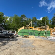 Luxury home under construction in Manchester, Vermont